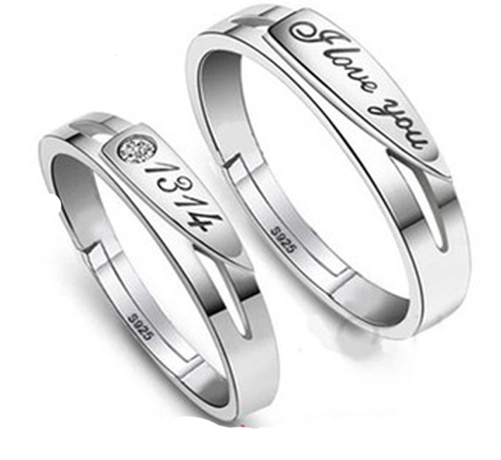 SS11051 S925 silver couple rings